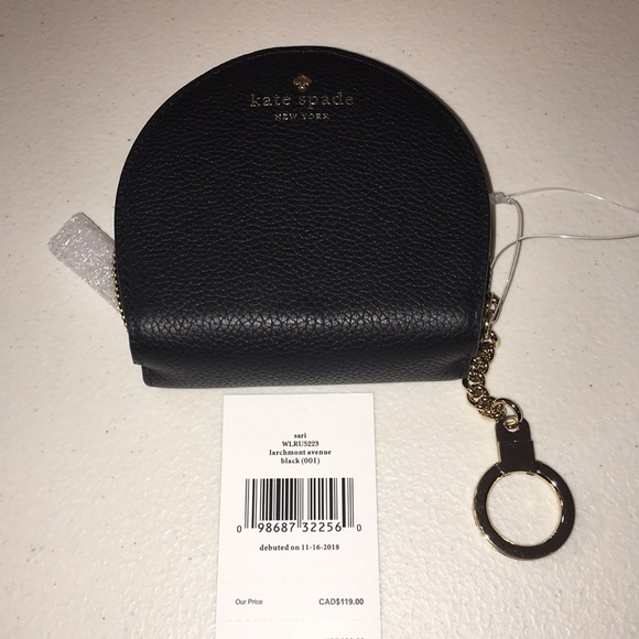 Kate Spade Larchmont Ave Sari Black Leather Wallet - Picture 2 of 7